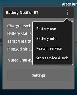Battery Notifier BT  <Android9 Screenshot
