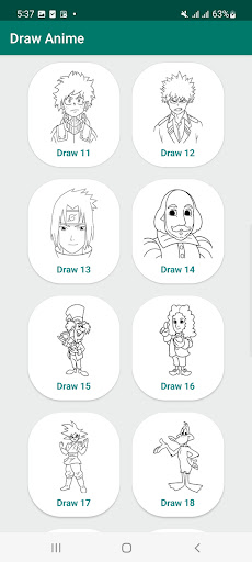 Android application How To Draw Anime screenshort
