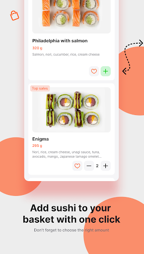 Android application Ninja Sushi screenshort