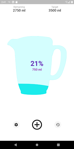 Android application Water Drinking screenshort