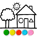 تنزيل Glitter House coloring and drawing for Ki التثبيت أحدث APK تنزيل