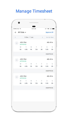 Android application OTM System screenshort