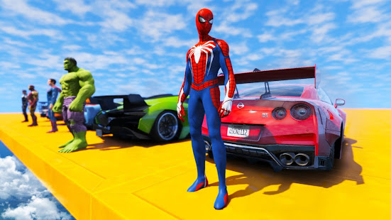 Spider hero Cars Stunt Games 1.3 APK screenshots 1