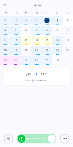 Android application Timegrip screenshort
