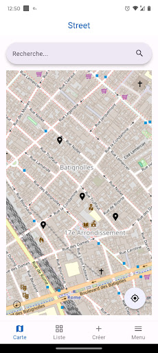 Android application Street screenshort