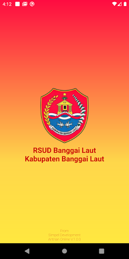 Android application Antrian online RSUD Banggai La screenshort