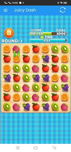 Juicy Dash  Fruit Puzzle Game