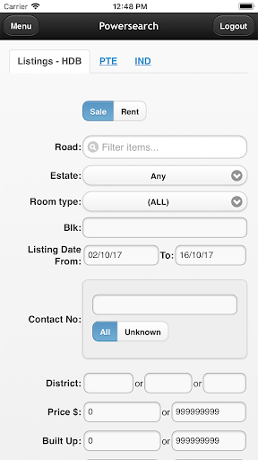 Android application Powersearch3 screenshort