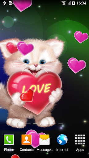 Cute Cat Live Wallpaper Screen 2
