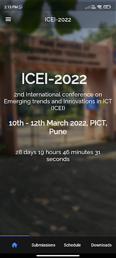 Android application ICEI 2022 screenshort