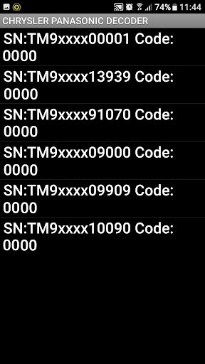 CHRYSLER TM9-Serial Decoder Screen 3