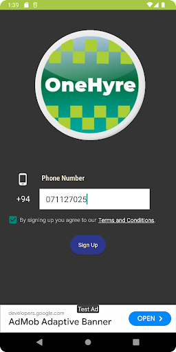 Android application One Hyre screenshort