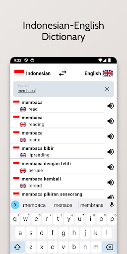 Indonesian-English Dictionary Screen 3