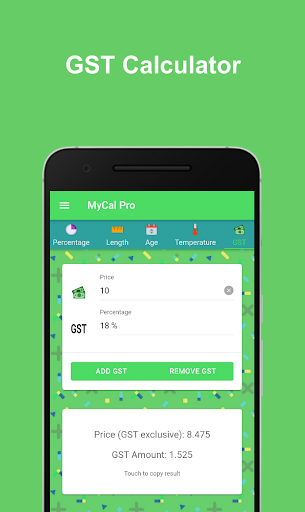 Android application MyCal Pro - All in One Calcula screenshort