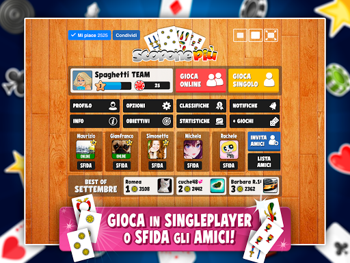 Scopone Piu00f9 - Giochi di Carte Social 3.2.1 screenshots 9