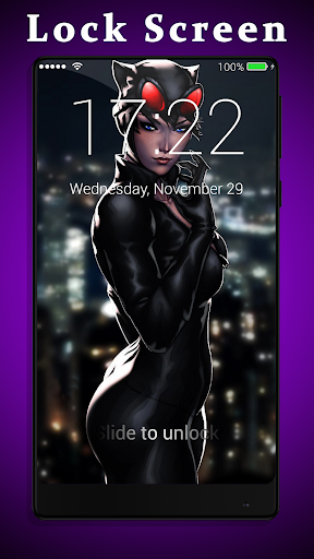 Art Cat Woman Lock Screen