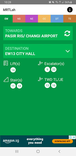 Android application Singapore MRT Lah 4.0 screenshort