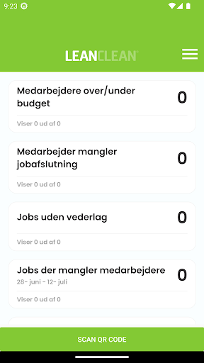 Android application LeanClean screenshort