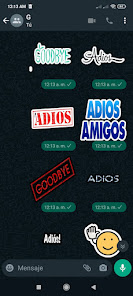 Captura 7 Stickers de Adiós android