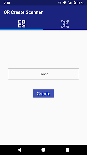 Android application QR Create Scanner screenshort