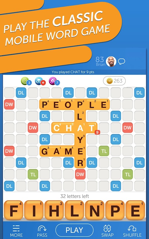 #4. Classic Words With Friends (Android) By: Zynga