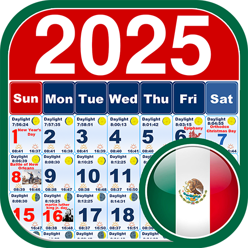 Mexico Calendario - 2025 Laai af op Windows