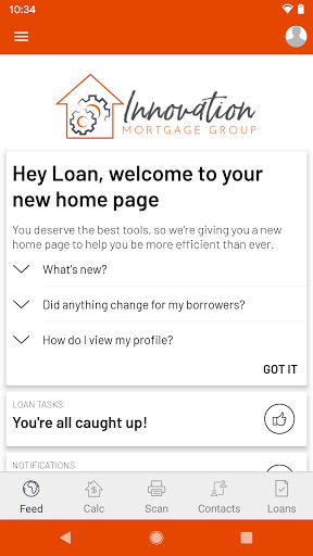 Android application Innovation Mortgage Group screenshort