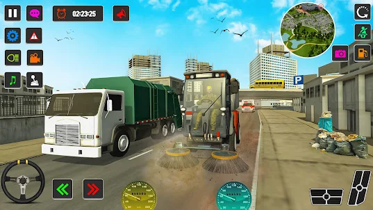 城市 垃圾 傾倒 卡車 遊戲
