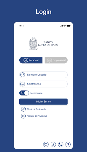 Banco López de Haro, Móvil Ban Screen 3
