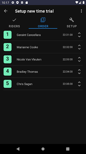 Timing Trials Screen 3