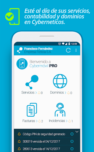 Android application Cybermóvil PRO screenshort