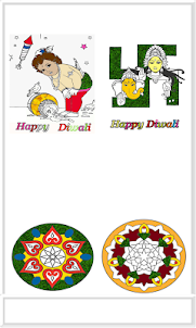 Diwali Colouring - Greeting ca