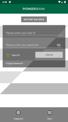 Pioneer Bank Mobile Banking Screen 2