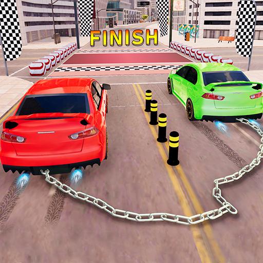 Chained Car Racing Stunts Game logo