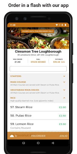 Android application Cinnamon Tree Loughborough screenshort