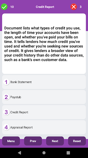 US Residential Mortgage. Screen 3