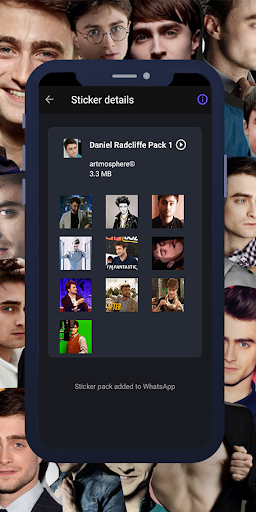 Daniel Radcliffe GIF WASticker Screen 3