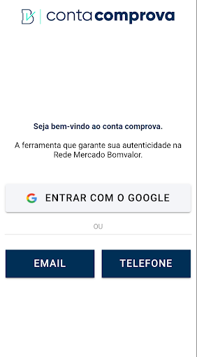 Android application Conta Comprova – Bomvalor screenshort