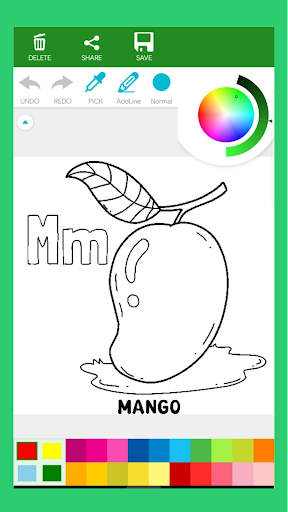 Alphabet Fruits Coloring Book Screen 3