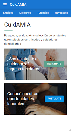 Android application Cuidamia screenshort