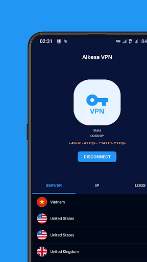 Android application Alkesa VPN screenshort