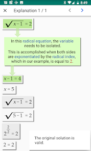 Screenshot 7 Algebrator-matemática a pasos android