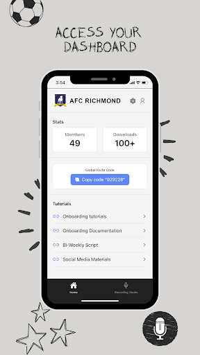 Team Taca Club Management App Screen 3