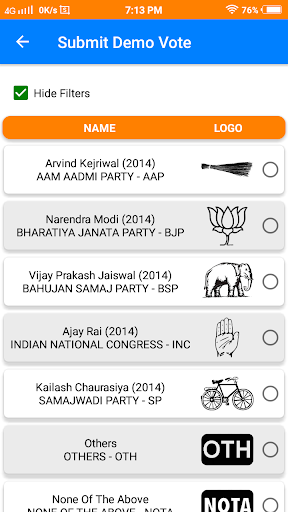 Demo Elections India - 2019