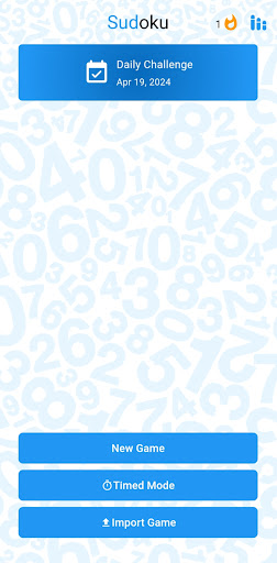 Android application Sudoku screenshort