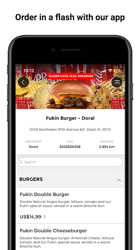 Android application Fukin Burger screenshort