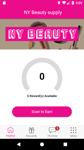 Android application NY Beauty Supply Rewards screenshort