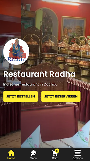 Android application Restaurant Radha screenshort