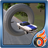 sports car stunt racing 3D icon
