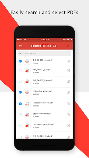 Merge Multiple PDF Files Screen 2
